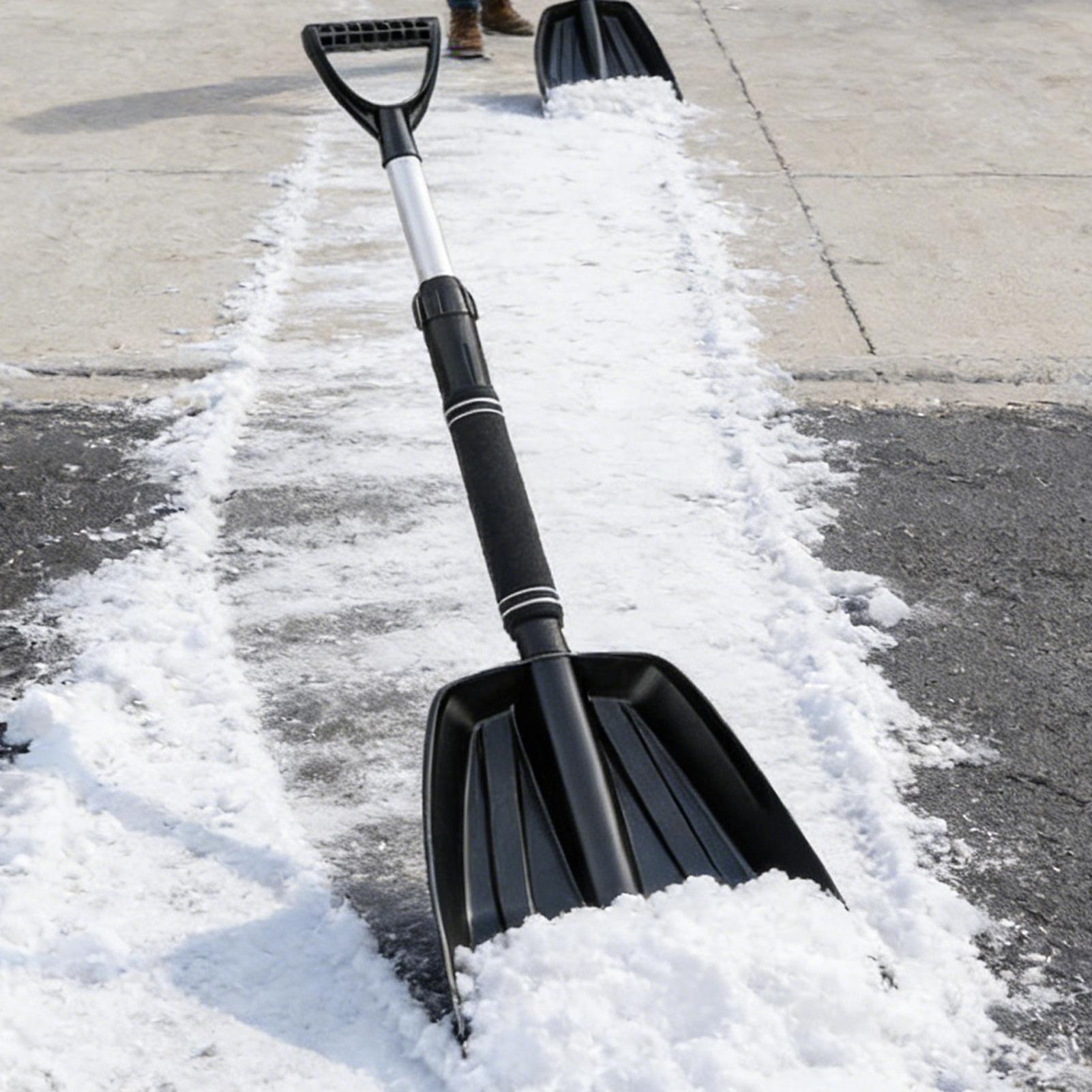 Ice Pick Pick - พลั่วตักหิมะแบบถอดได้ พับเก็บได้ ใช้สำหรับฤดูหนาว กำจัดน้ำแข็งและหิมะ พกพาสะดวก ใช้ทำความสะอาดกระจกรถยนต์กลางแจ้ง