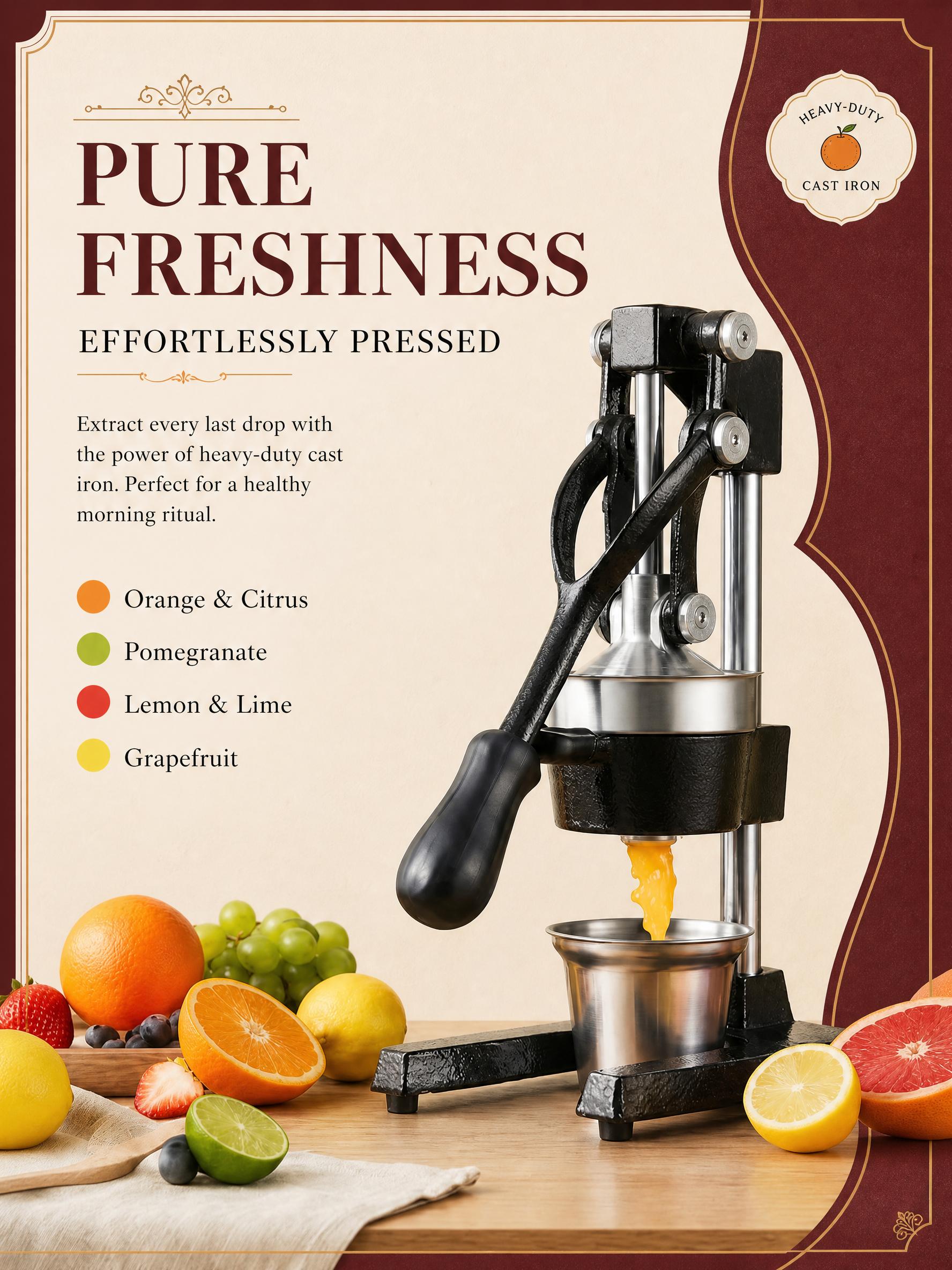 เครื่องคั้นน้ำผลไม้แบบมือหมุน, - Citrus Juicer Bar บทวิจารณ์และราคา