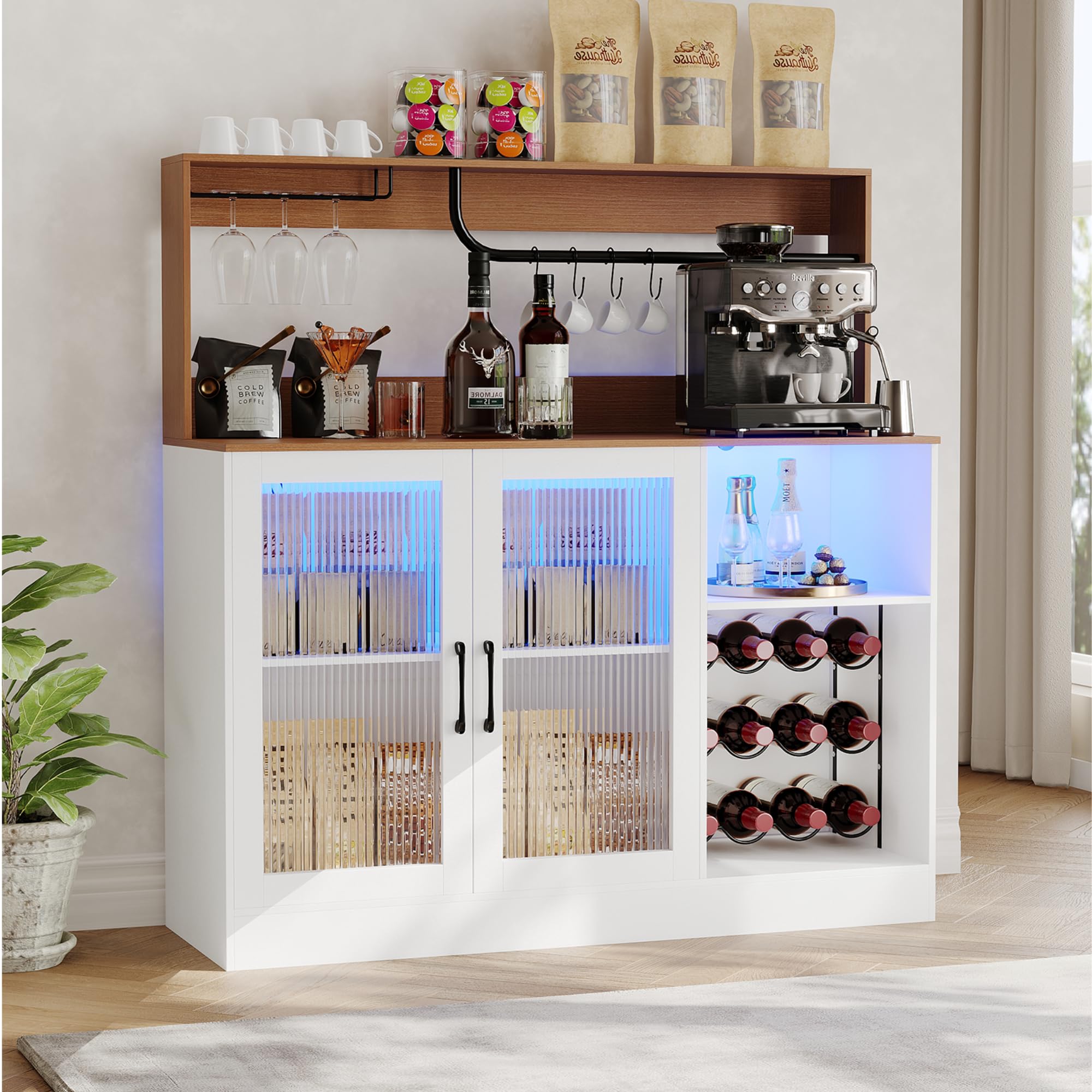 ตู้เก็บไวน์พร้อมไฟ LED, ที่วาง - Home Bar Setup บทวิจารณ์และราคา