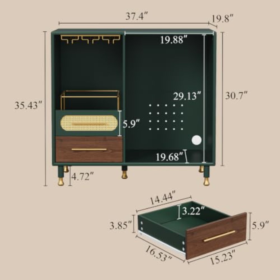 ตู้บาร์พร้อมพื้นที่สำหรับตู้เย - Home Bar And Fridge บทวิจารณ์และราคา