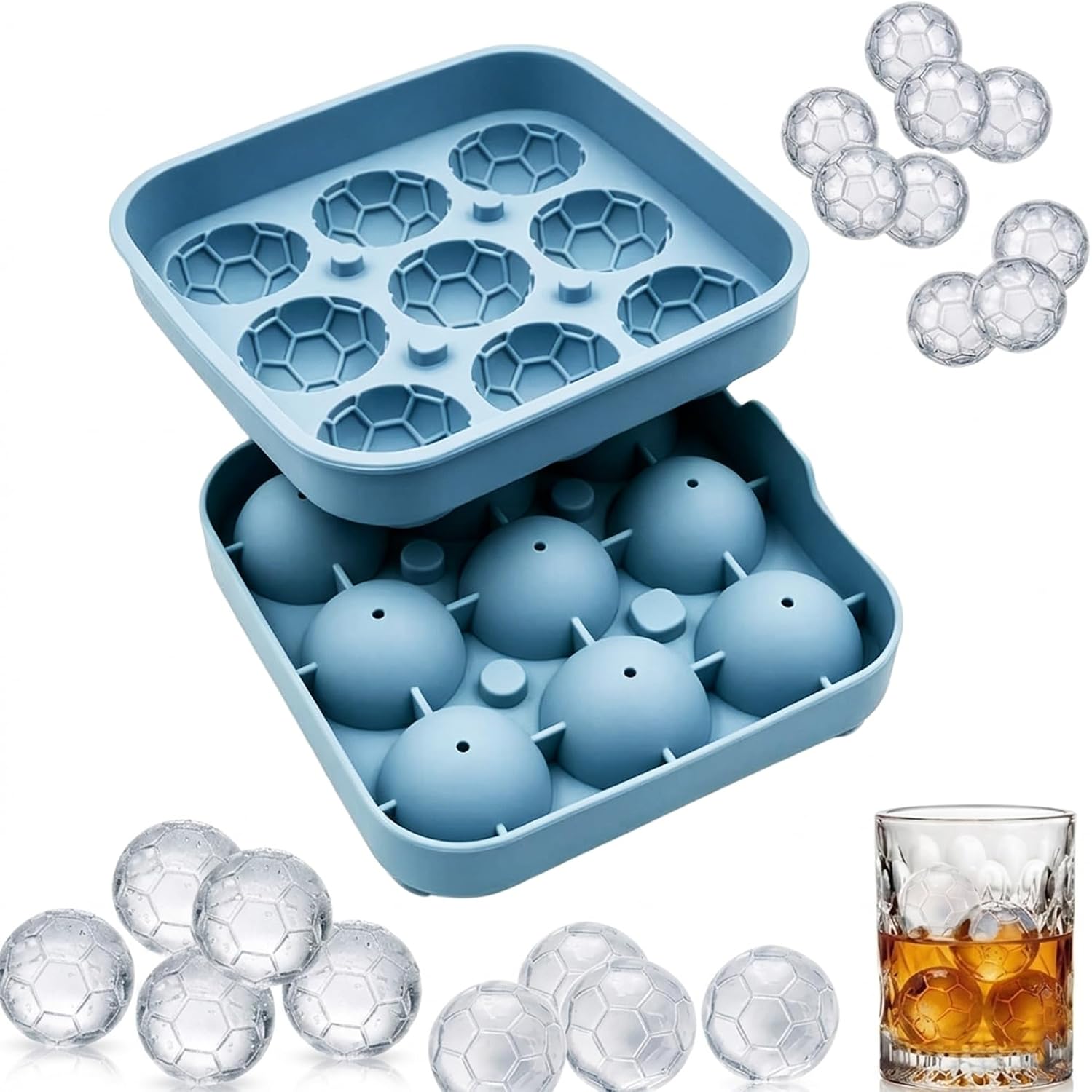 แม่พิมพ์น้ำแข็งรูปทรงลูกฟุตบอล - Ice Mold Sphere บทวิจารณ์และราคา