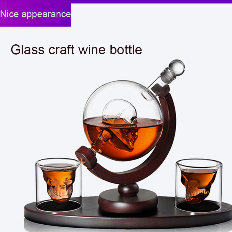 ชุดขวดเหล้ารูปทรงกระโหลกพร้อมฐ - Decanter Globe Set บทวิจารณ์และราคา