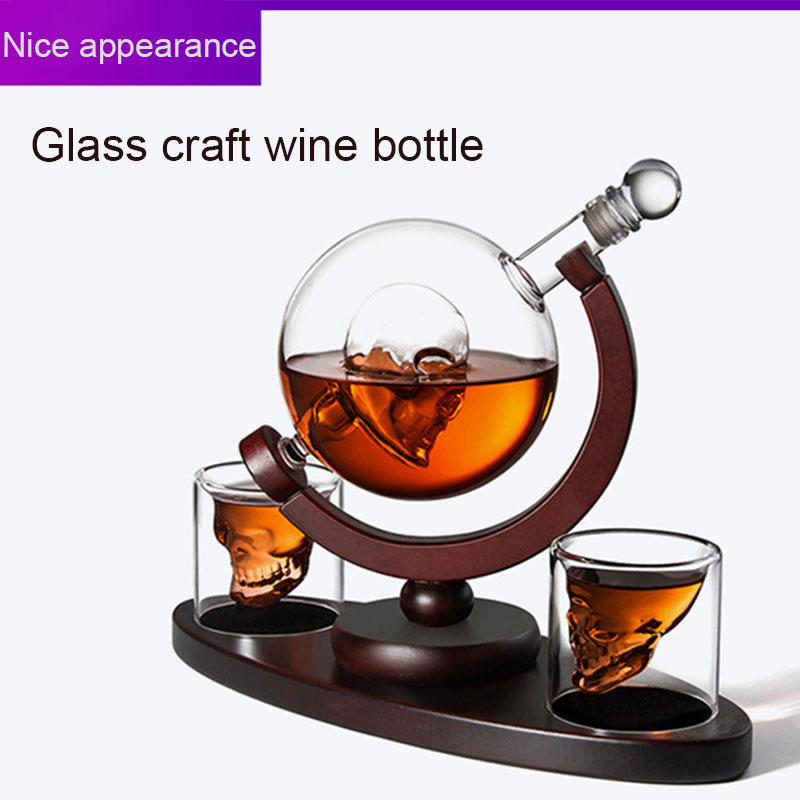 ชุดขวดเหล้ารูปทรงกระโหลกพร้อมฐ - Decanter Globe Set บทวิจารณ์และราคา