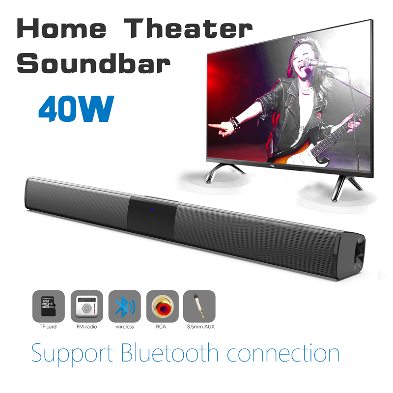 40W ไร้สายบลูทูธ 5.0 Soundbar  - Home Bar And Theater บทวิจารณ์และราคา